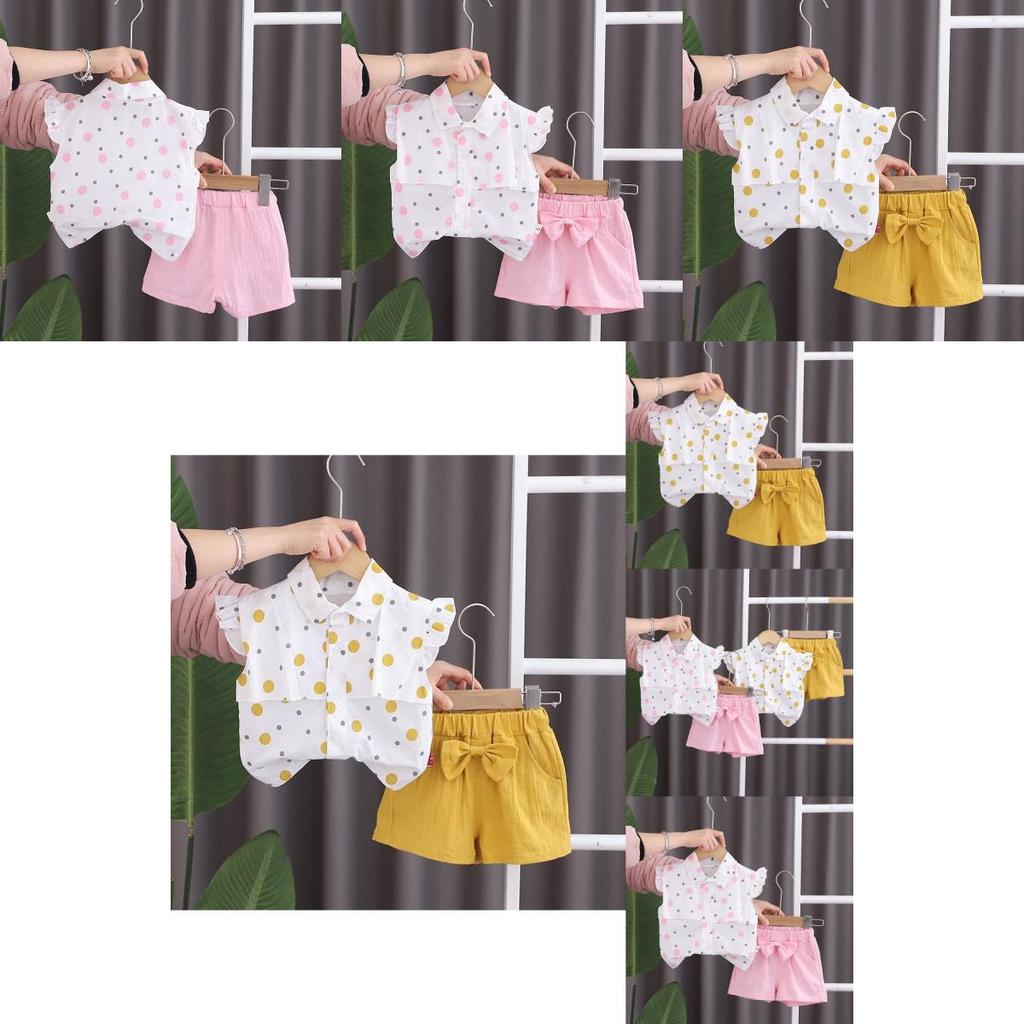 Adorable Soft Cotton Summer Set For Baby Girls Featuring Cute Animal Prints Ideal For Playtime