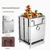Portable Stainless Steel Folding BBQ Grill & Wood Stove for Outdoor Cooking
