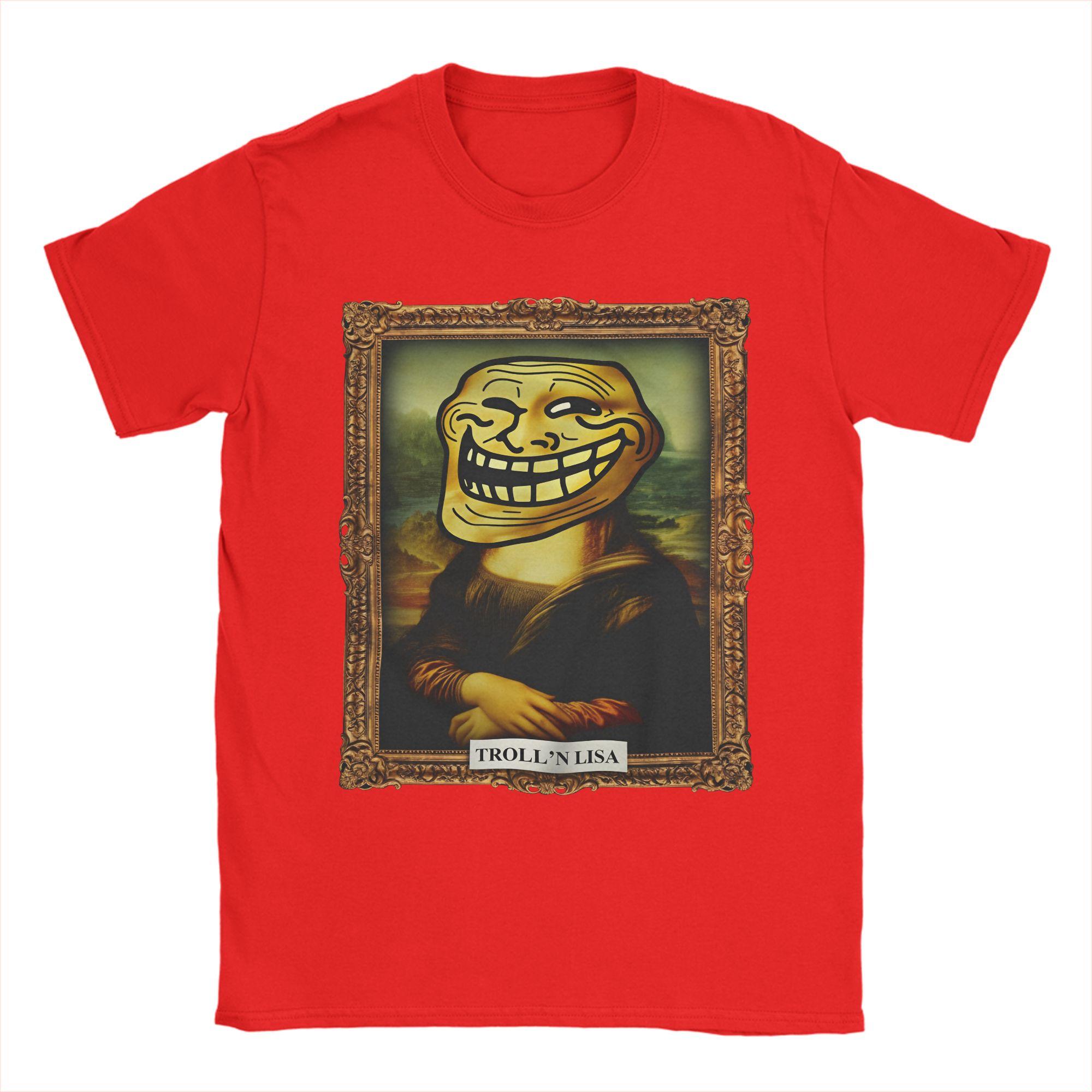 

Unisex TShirt Trollface Meme Graphic Funny Cotton Tee Shirt Short Sleeve T Shirts Crewneck Clothes Adult S