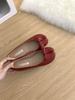 Fashion IPPEUM Women Tabis Shoes Red Split Toe Ballet Flats  2024 New Mary Janes Ballerinas Zapatos Mujer