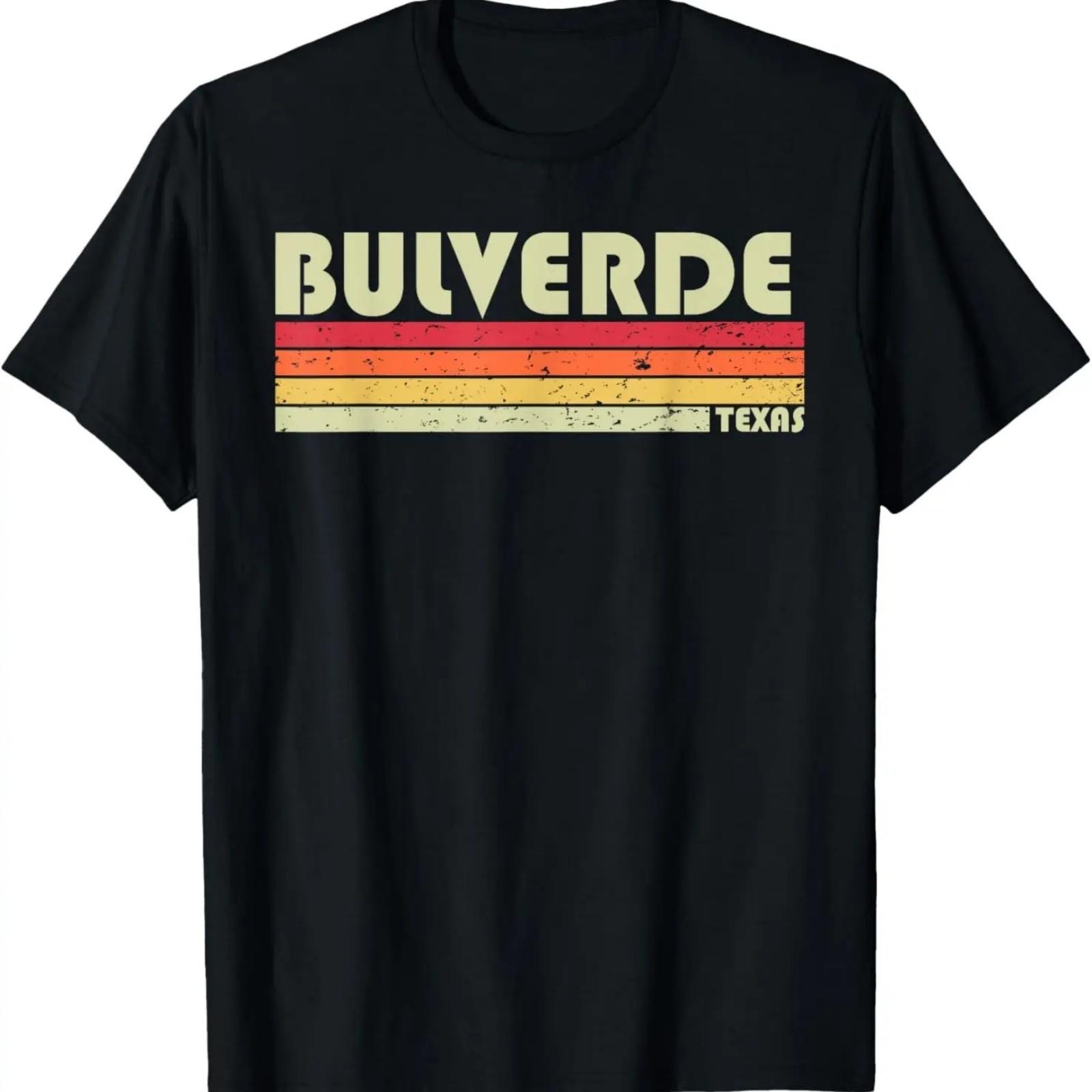 BULVERDE TX TEXAS Funny City Home Roots Gift Retro 70s 80s XXXXXL разноцветный