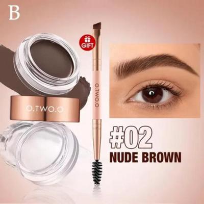 O.TW O.O Eyebrow Pomade Brow Mascara Natural Waterproof Long Lasting Cream Texture Tint Brow Gel Brush Included Wholesale, None