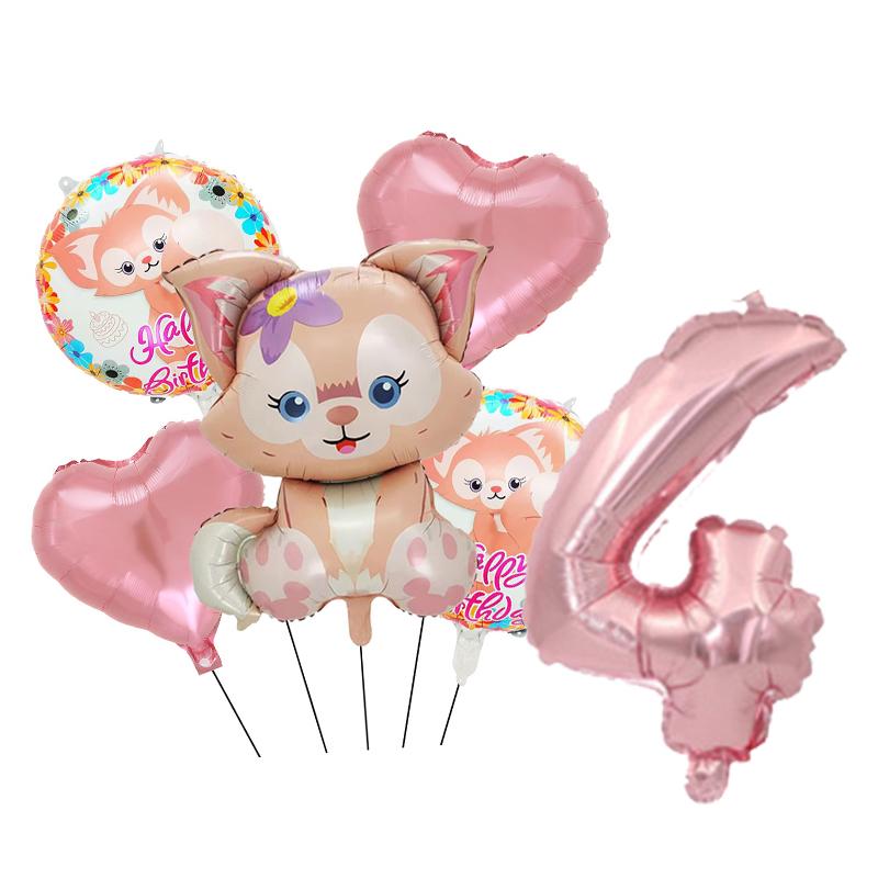 Disney Story  Lina Bell And Stellalou Cartoon Balloons Birthday Decor Baby Shower 32inch Number Foil Balloons Wedding Supplies