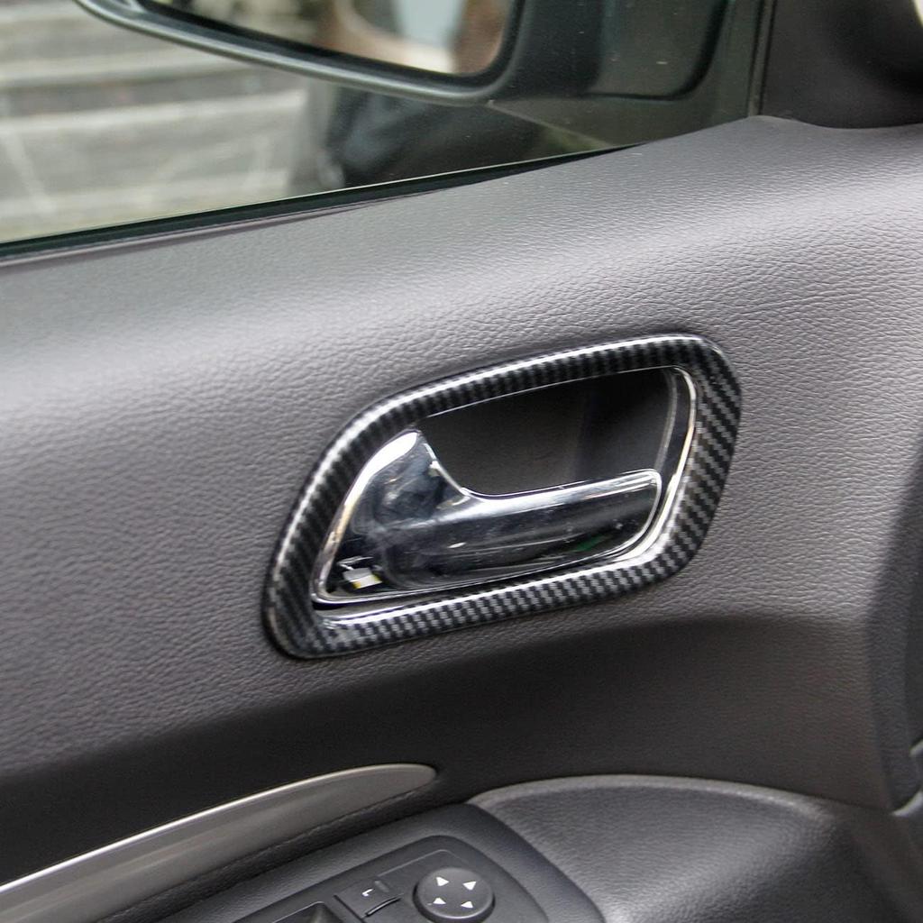 Crosselec Kohlefaser Innen Türgriff Panel Abdeckung Zierleiste für Dodge Durango 2011-2020