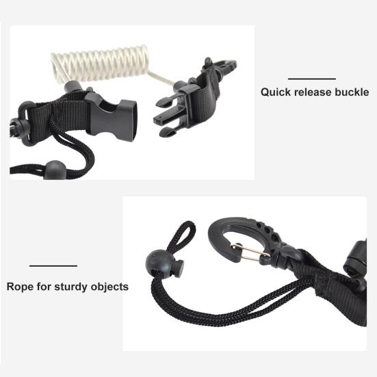 Diving Lanyard with Quick Release Buckle Stretch Portable Wear Resistant High Strength Anti Lost Tool Scuba Diving Camera Lanyard Kayaking Accessory