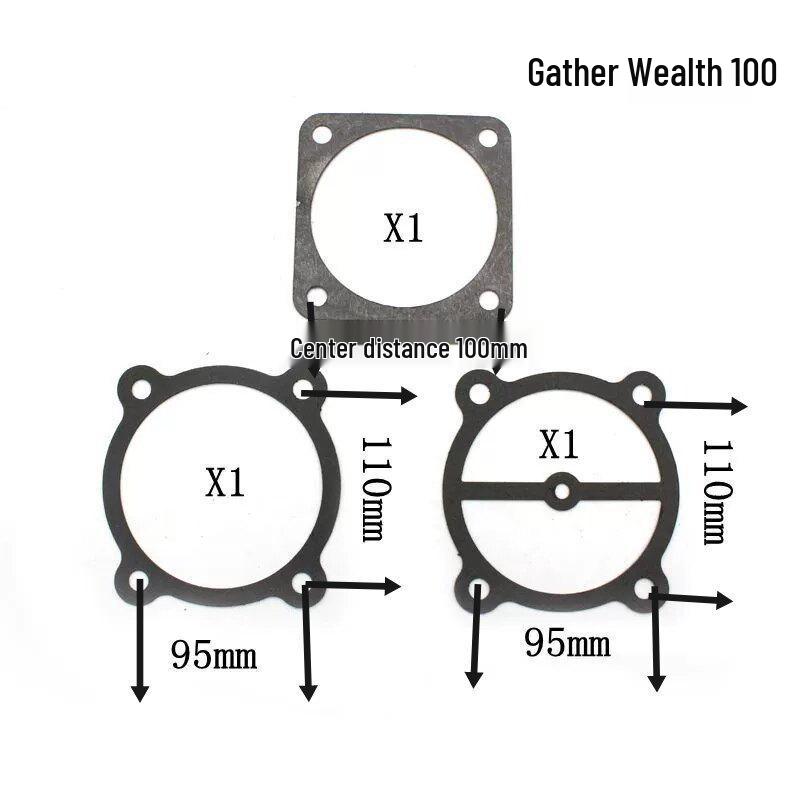 Air Compressor Head & Cylinder Seal Kit: Paper, Steel Wire, Asbestos Gaskets & 3P Air Rod Gasket