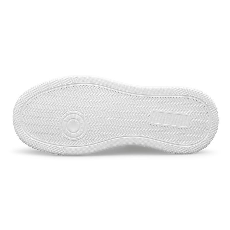 Men's 6CM Height-Boost White Low-Top Sports Casual Shoes