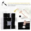 DIY Wardrobe Shelving System with 2 Large and 9 Small Cubes DIY Cube Shelf, Shoe Rack, Storage Shelf for Books Toys Black 111 X 47 X 145 Cm