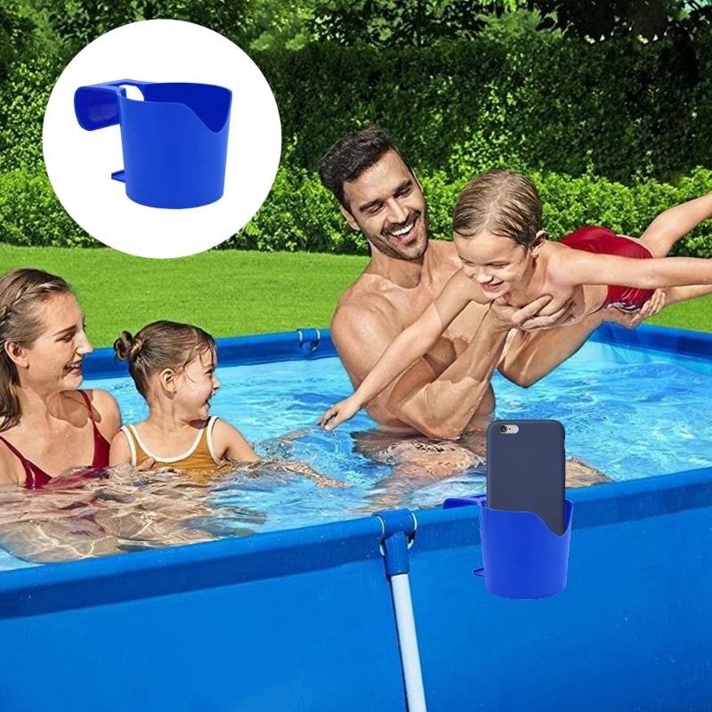 Poolside Cup Holder Basket for Drinks Pool Drink Holder Bath Drink Shelf Hanging Pool Accessory for Swimming Pools Party