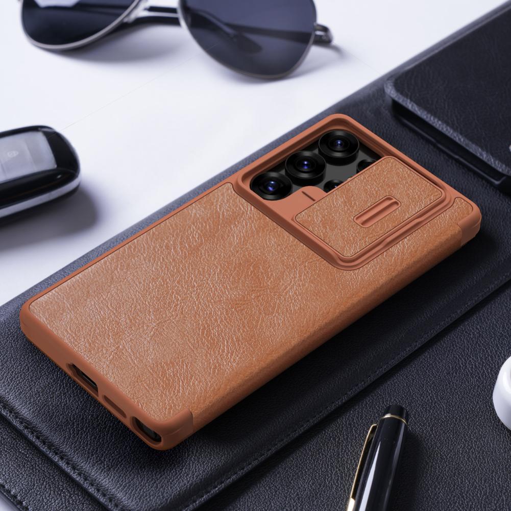 For Samsung Galaxy S25 Ultra Case NILLKIN Camera Protection Lens Protection Wallet Leather Flip Case Leather Cover