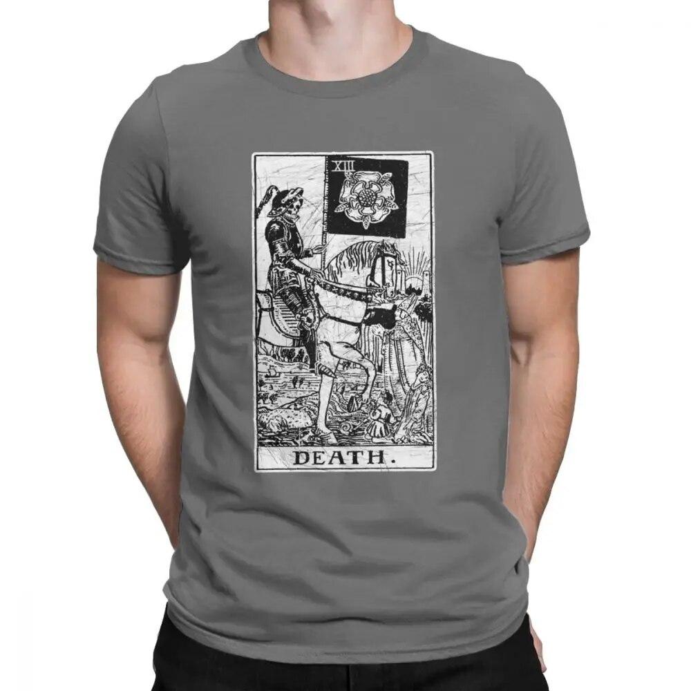 Unisex T-Shirt Death Tarot Card Major Arcana Fortune Telling Occult Cotton The Magician Empress T Shirt Oversized