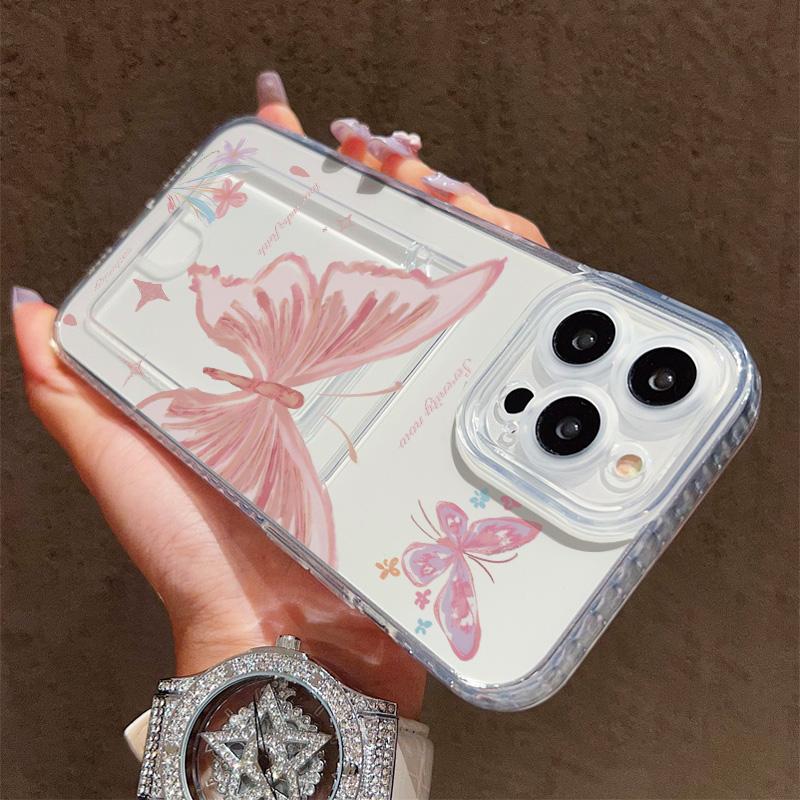 Card Slot Holder Silicone Wallet Pocket Case For Oppo Reno 10 12 13 14 Samsung A16 A26 A36 Xiaomi Redmi Note 12 13 11 10 14 Cover Clear Phone Bumper