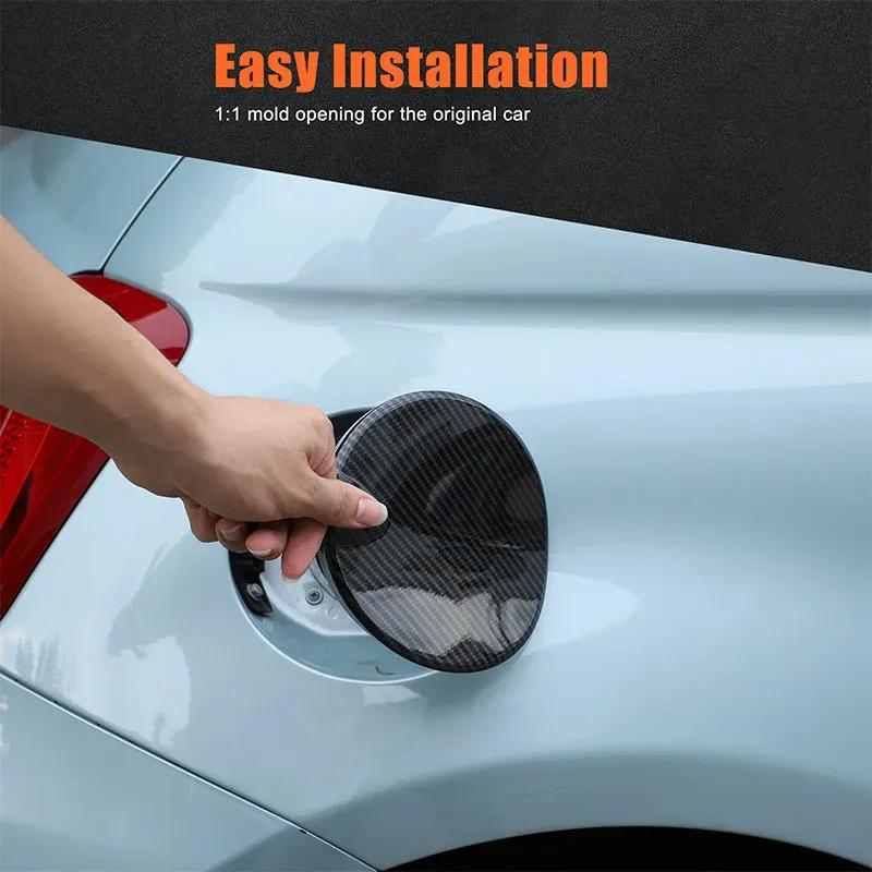 For Fiat 500 2016-2025 ABS Car Fuel Tank Cap Panel Trim Cover Decorative Sticker Protection Exterior Accessories