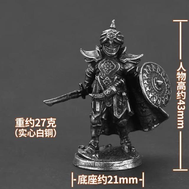 White Brass Arabian Night Lamp Fighter Statue Miniature Model Toy Decoration Popular Game Character Statue Desktop Decoration