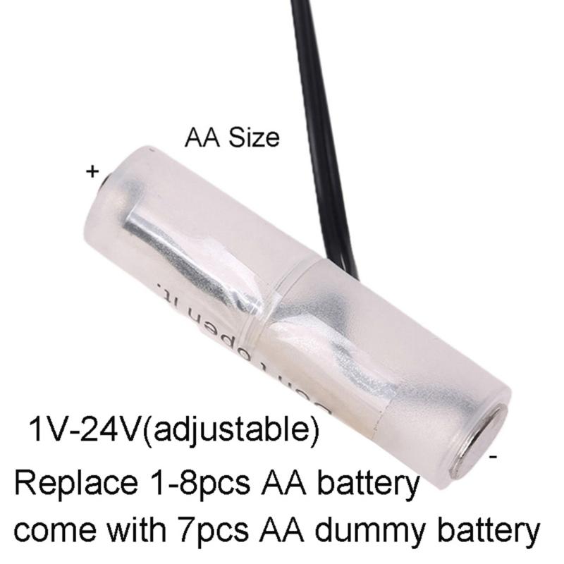 Universal 1m USB To 1.5V 3V 4.5V 6V 12V 24V AM3/AA/LR6 Dummy Battery Power Cable for Radio LED Light Fan Toy Keyboard