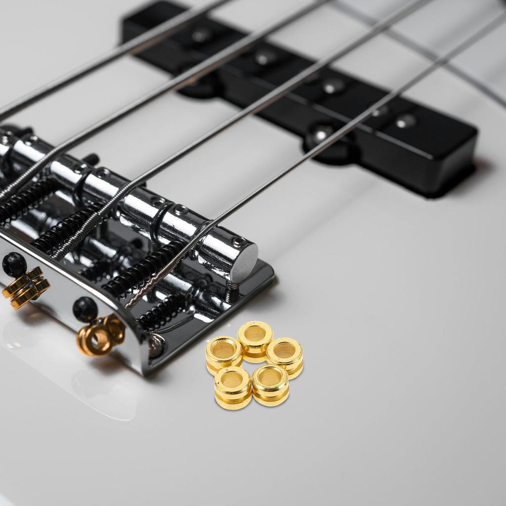 Toyvian Acoustic Guitar String Ball for Folk String Replacement Musical Instrument String Bridge Beads Ends, 50-Pack, Gold, Guitars, Ties, Parts,