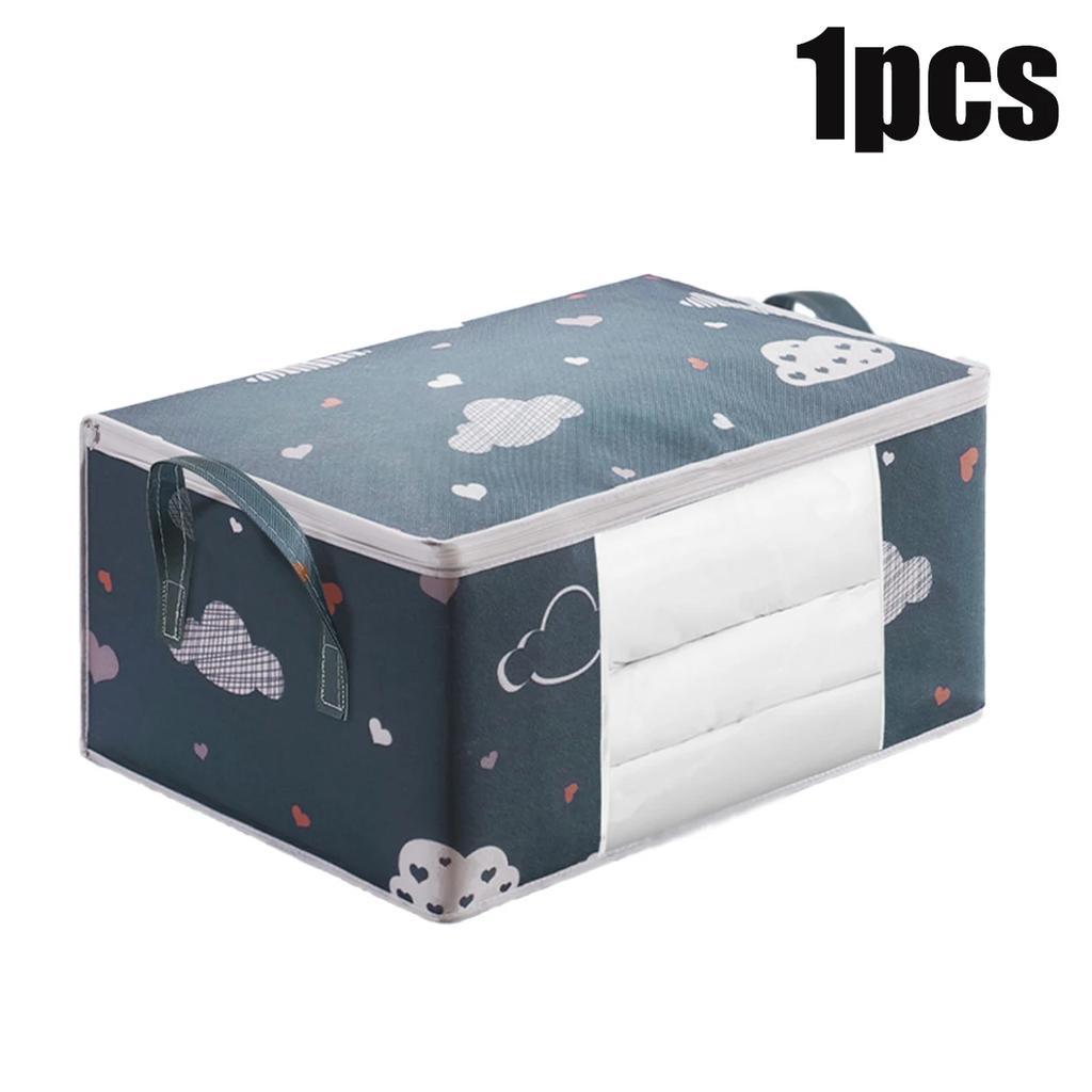50/75L Moisture Proof Organizer Quilt Clothes Storage Bag Big Capacity Blanket Sorting Bags Dustproof Closet Under-Bed Storage