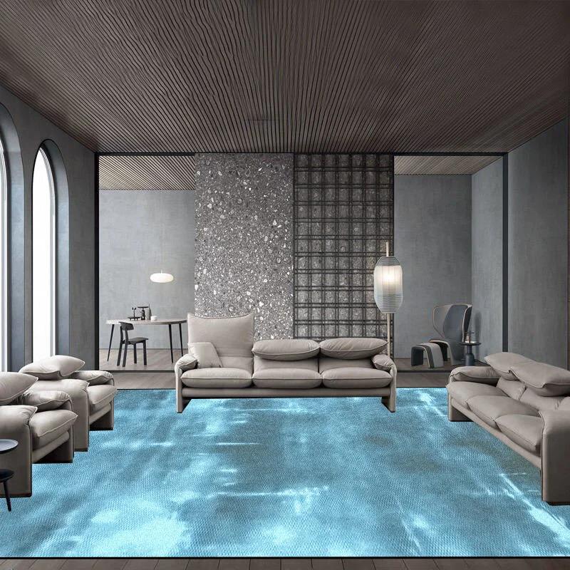 Modern Light Luxury Atmosphere Living Room Carpet Easy Cleaning Big Size Leisure Bedroom Rugs Non-slip Decoration Home Foot Mats
