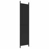 4 Piece Black Folding Screen 200 x 220 cm Fabric