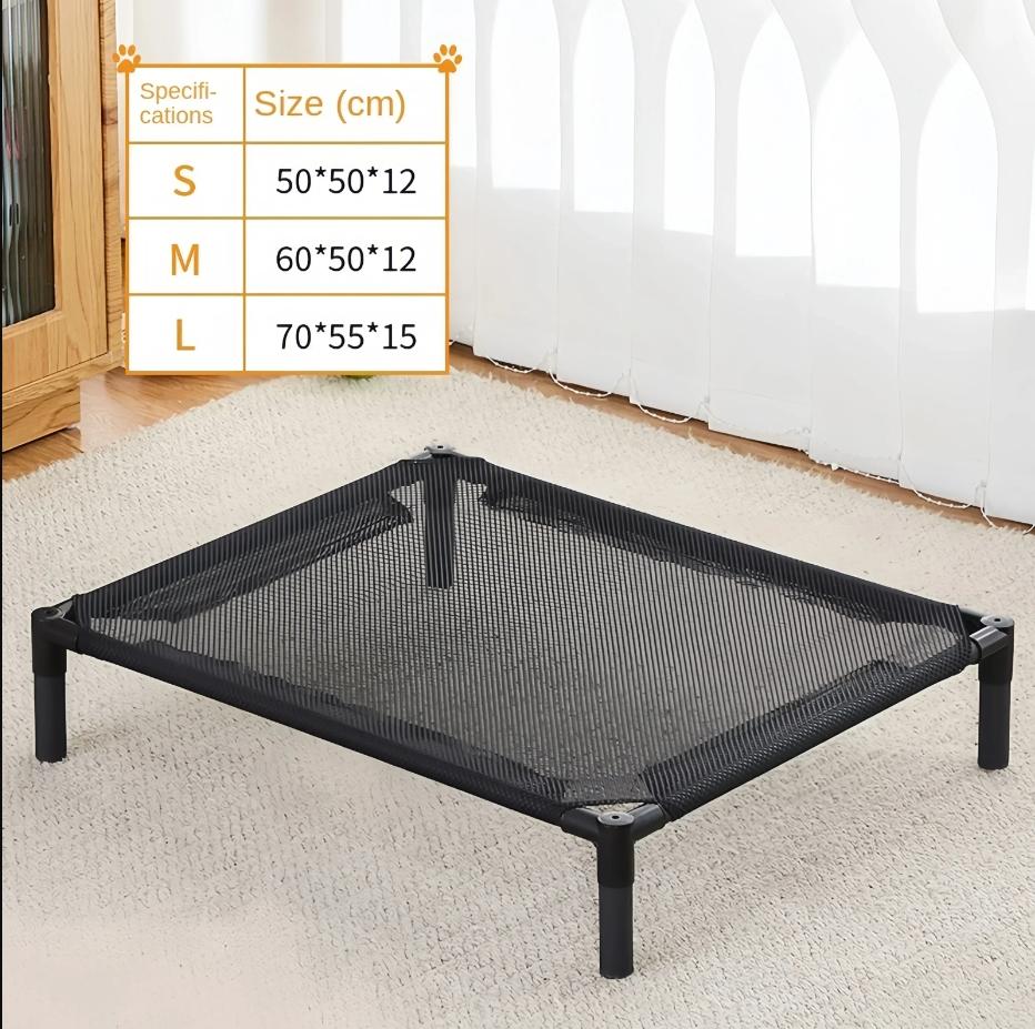 Elevated Dog Bed - Portable Folding Pet Camping Bed, Breathable Washable Cat House, Four Seasons Puppy Kennel for Indoor Outdoor