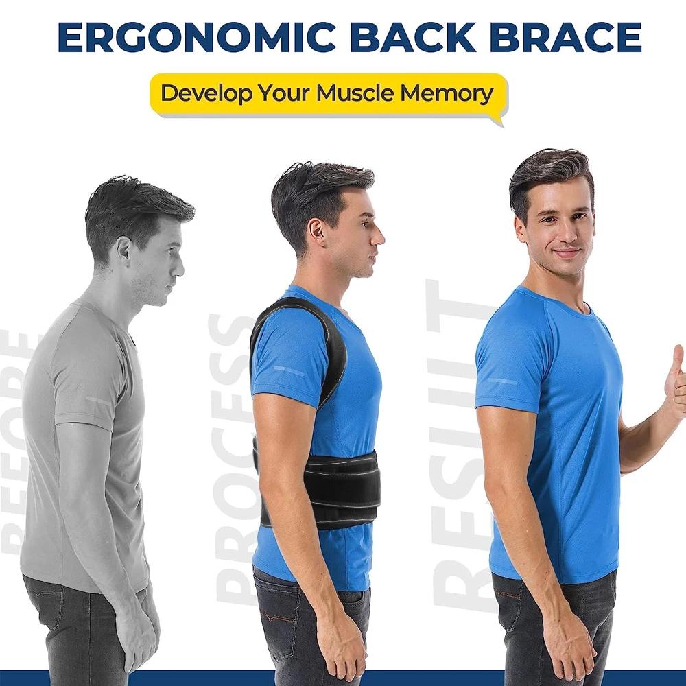 Durable And Safe 1Pcs Back Brace Posture Corrector For Women Men - Adjustable Full Back Support - Lumbar Backs Posture Corrector For Pain Relief