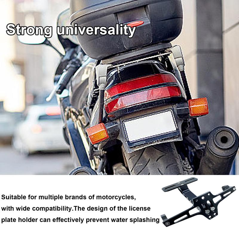 Motorcycle License Plate Bracket License Plate Holder Bracket Aluminum Alloy Construction Refitting Accessory For Quick