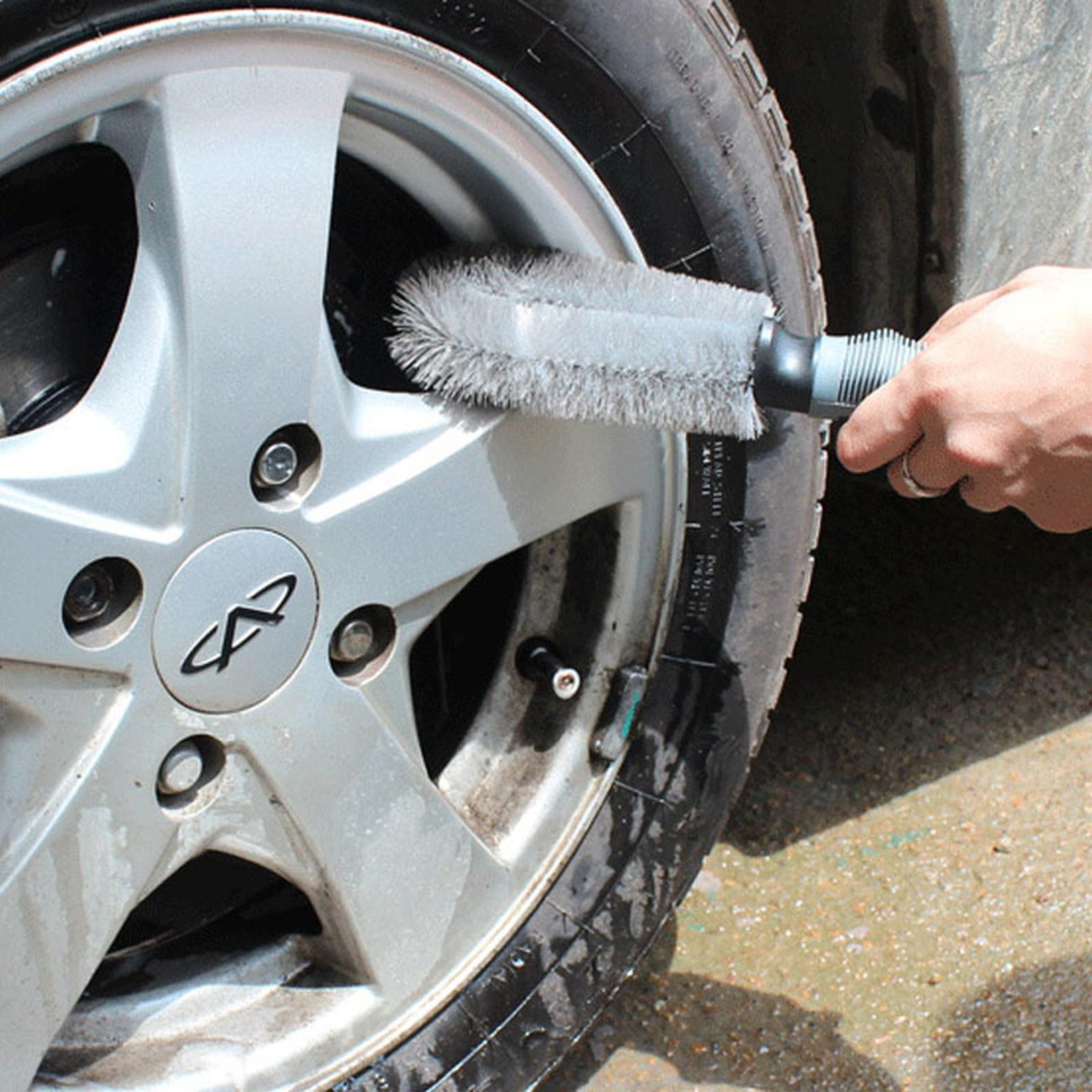 Car Wheel Rim Tire Cleaning Brush Multi-Purpose Auto Detailing Brush one size чёрный