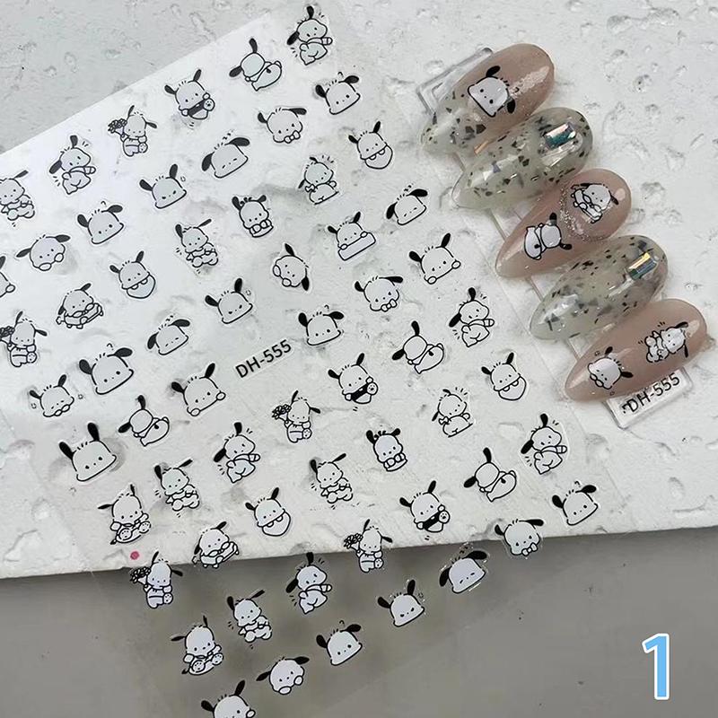 

Sanrio Pochacco Nail Decoration Accessories Cartoon Nail Stickers Diy Design Animation Nail Decals Press On Nails Art Supplies