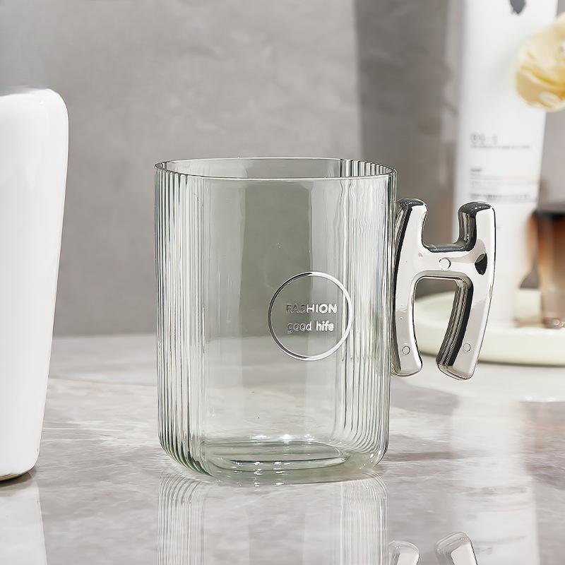 

Пластиковые прозрачные стаканчики для зубных щеток, стаканчики для воды, стаканчики для зубных щеток большой вместимости, бытовые стаканчики для полоскания рта с ручками H зелёный