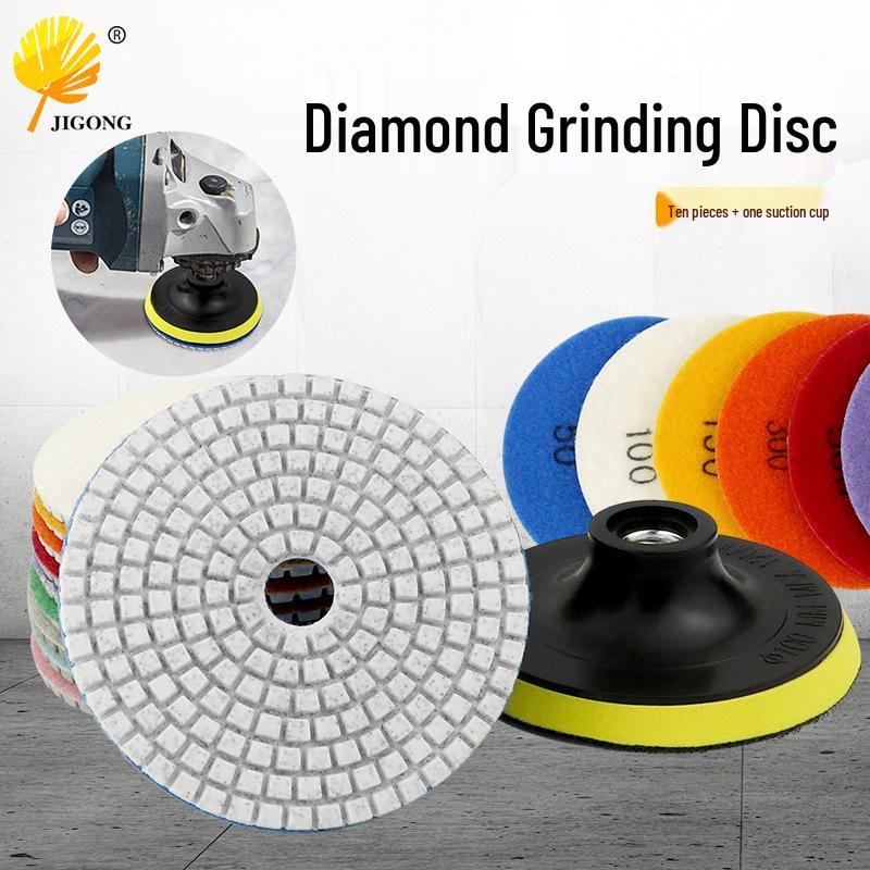 4-Inch Marble Water Grinding Disc, 100mm Diamond Soft Polishing Disc for Stone, Jade, and Renovation