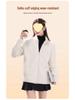 Women's Fleece-Lined Double-Sided Coat - Thickened, Purple, Autumn/Winter 2024