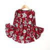 Super Fairy ~ Fashion Ethnic Print High-Grade Cotton Silk Shirt Women's Export Loose Niche Style Artificial Cotton Pullover Tops