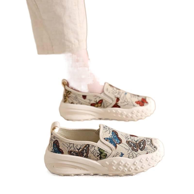 Canvas shoes new thick-soled breathable cloth shoes are not tired, fisherman shoes size autumn