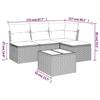 VidaXL Garden Lounge Set with Cushions 5 Pcs, Sofas with Adjustable Feet, Outdoor Furniture Set Patio Terrace, 3249344