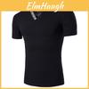 Premium Quality Men's T-shirt Slim Fit Floral V-neck Casual Tee For Everyday Wear