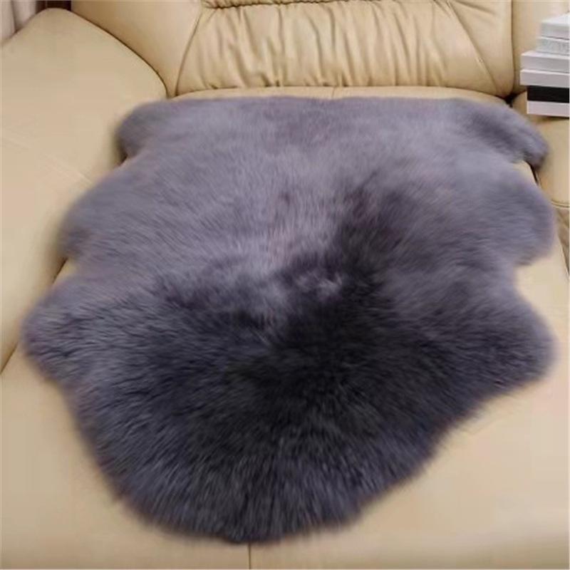 

European Style Sheepskin Wool Sofa Cushion & Bedside Rug 65x200 cm
