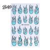 Nail Art Accessories Women Stickers for Autumn Halloween, Pumpkin Spider Web Skull Flame Decals Manicure Decal, DIY Supplies Holiday Party Decal