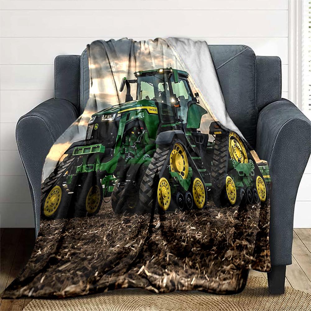 Modern Equipment Flannel Blanket Super Soft Warm Cozy Blanket for Sofa Bed Office Travel All‑Season Home Decor Gift