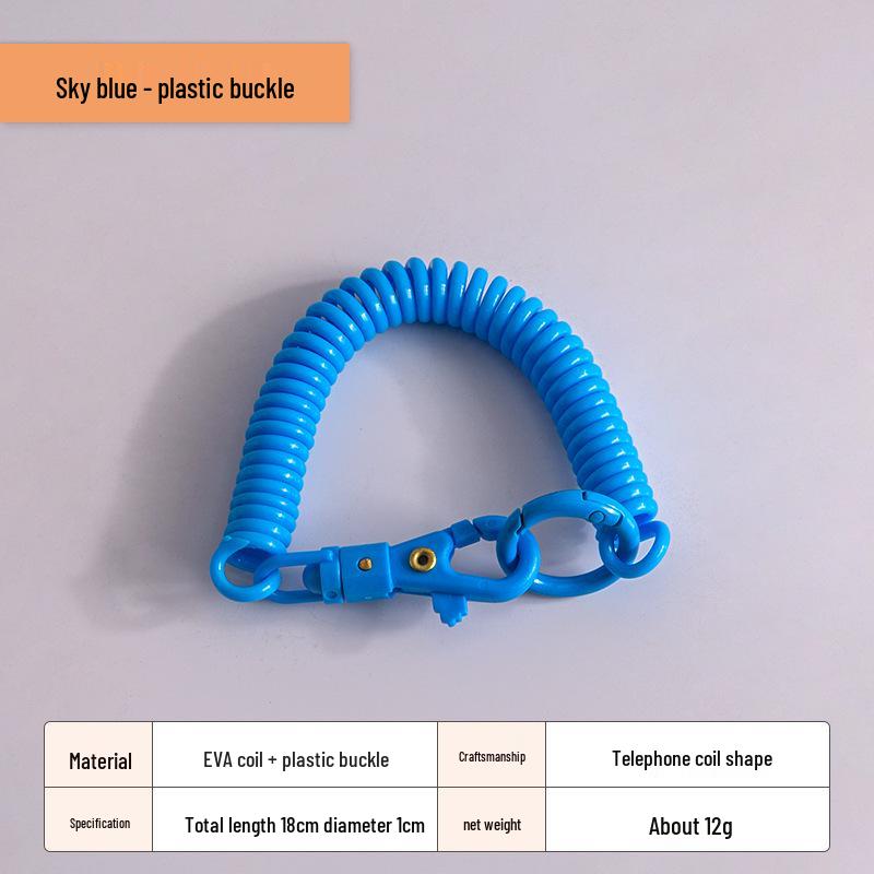 Spring Buckle Keychain Cord – Anti-Lost Outdoor Strap with Bag Holder