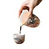 Leather box suet jade peacock kung fu tea set hover cover bowl phoenix pot gift box set high-end office gift