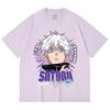 230 Gsm 100% Cotton Jujutsu Kaisen V27 Gojo Print Unisex Heavy Cotton T Shirt