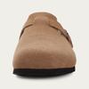 Fashion Comwarm Classic Winter Mules For Women Men New Winter Fur Suede Clogs Cork Footbed Cozy Fuzzy Slippers With Adjustable Buckle