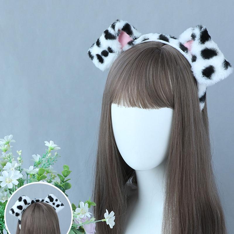 Cute Simulation Plush Animal Ear Headband Dog Ears Hair Hoop Furry Animal Ears Headwear for Birthday Party