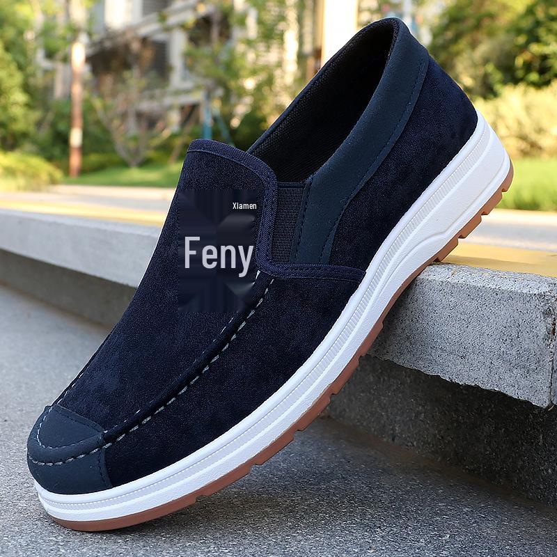 Men's Breathable Canvas Bean Shoes - Old Beijing Style Casual Cloth Sneakers