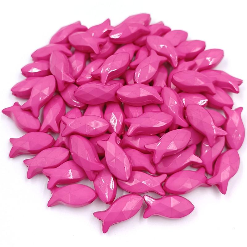 Yaratıcı Şeker Rengi Popüler Aksesuar Yapımı Düz Renk Parlak Gevşek Boncuklar 20 adet 8*18mm Lot Kendin Yap Bileklik Kolye İçin Yeni Akrilik Balık Şekli