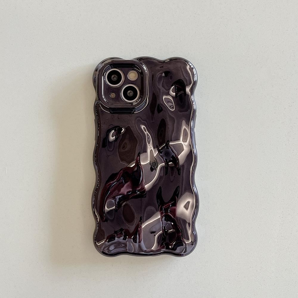 3D Bubble Wave Pattern Phone Case For iPhone 17 Air 16 15 14 13 12 11 Pro Max 14pro Electroplated Soft Shockproof Back Cover