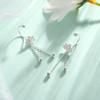 Elegant Lotus Tassel Earrings - Chinese Style Flower Danglers