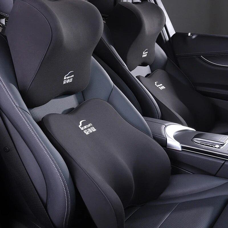 Car Seat Headrest Pillow Neck Lumbar Support Pillow For Car Travel Pillow Soft Seat Back Support Waist Pillow Car
