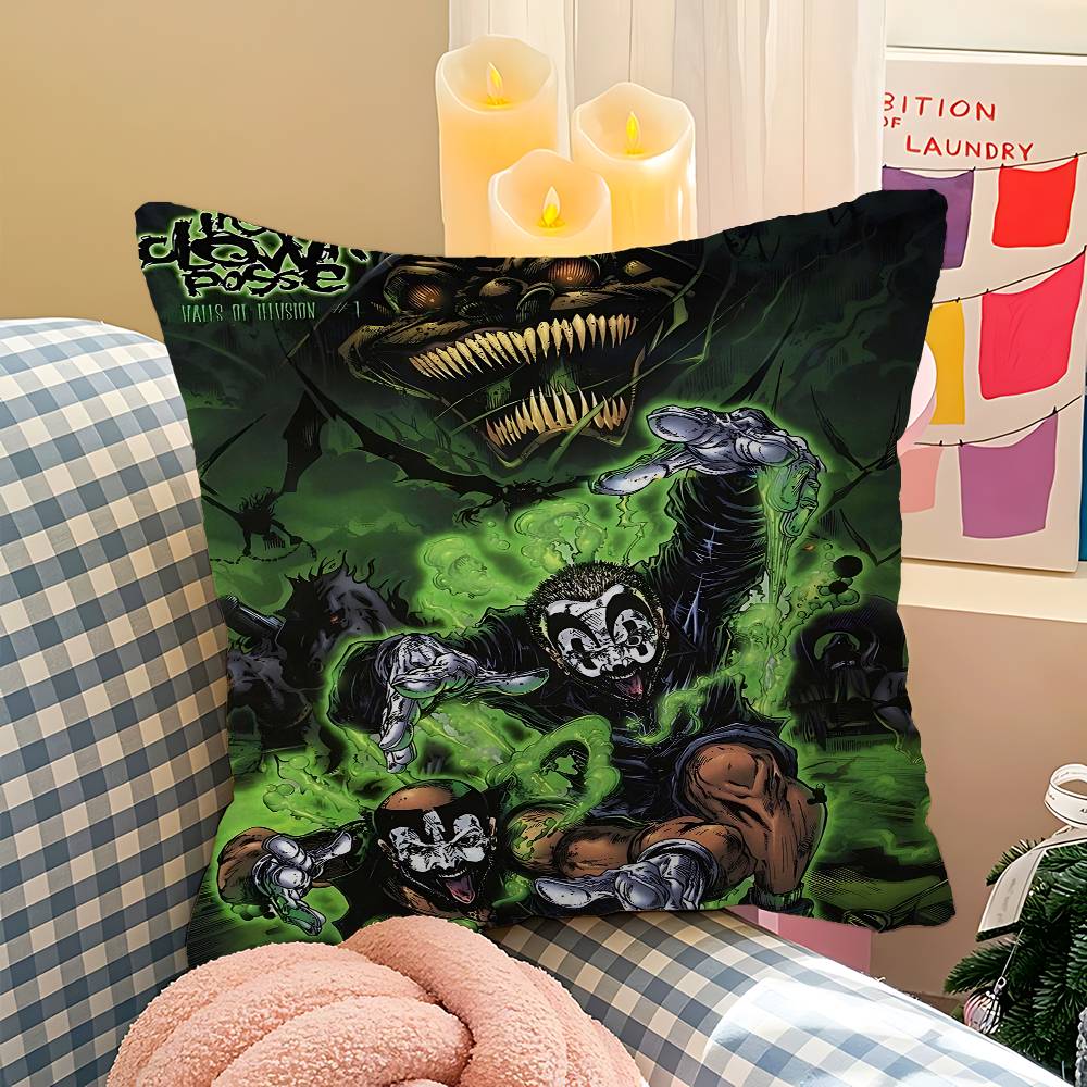 ICP Insane Clown Stitch Lucky Dragon Pillow Cover Sofa Cushion Cover Home Room Decoration Children Gift