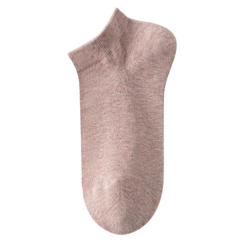 

Женские весенне-летние тонкие сетчатые хлопковые носки-следки 7A, антибактериальные, дезодорирующие, влагоотводящие 1 pair роза розовый